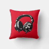 ブラックミュージックヘッドフォンDJ クッション (裏面)