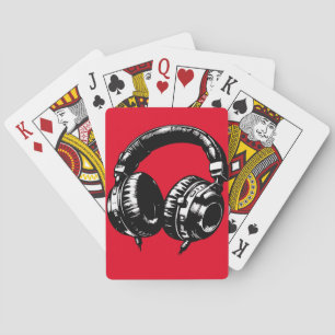 ブラックミュージックヘッドホン DJ 誕生日パーティー景品 トランプ