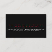 ブラックミュージック先生 名刺 (裏面)