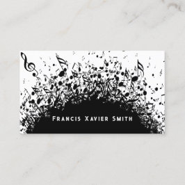 ブラックミュージック爆破バックグラウンド名刺 名刺