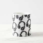 ブラックミュージックdeejayヘッドフォン コーヒーマグカップ (中央)