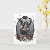 ブラックミリーエンジェルノートカード カード (黄色い花)