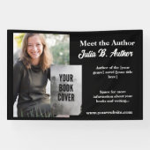 ブラックミーティングザ作家テーブルバナー – 本の署名 横断幕 (横)