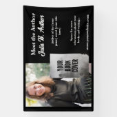 ブラックミーティングザ作家テーブルバナー – 本の署名 横断幕 (縦)