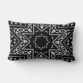 ブラックムドクロススターデザイン装飾用クッション ランバークッション (裏面)