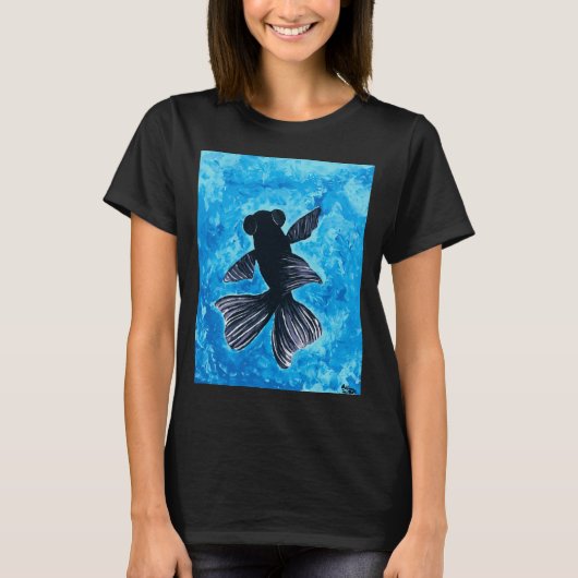 ブラックムーア金魚 Tシャツ (正面)