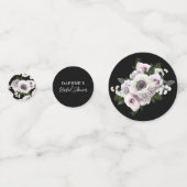 ブラックムーディアネモン&パープルフローラブライダルシャワー コンフェッティ (裏面)