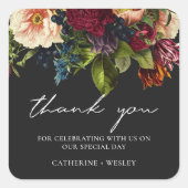 ブラックムーディーズフローラブルグ結婚ンディ スクエアシール (正面)