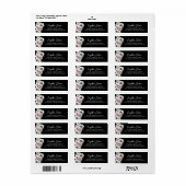 ブラックムーディー アネモネ & パープル フローラル シャワー リターン ラベル (フルシート)