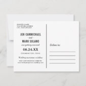 ブラックムービー結婚ポスターの写真日付の保存 セーブザデート (裏面)