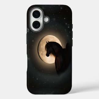 ブラックムーンシャインホースフォンケース iPhone 16ケース