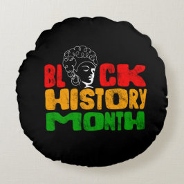 ブラックムーンデイグリーティングタイポグラフィ。クッション ラウンドクッション