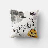 ブラックムーン不気味幽霊こうもりハロウィーン クッション (正面)