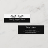 ブラックメイクアップアーティスト美しいの点滅 スキニー名刺 (正面/裏面)