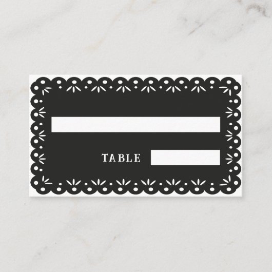 ブラックメキシカンパペルピカド座席表 プレイスカード (正面)