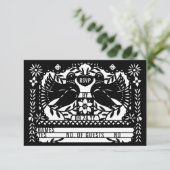 ブラックメキシカンファナードブパペルピカドRSVP 招待状 (スタンド正面)