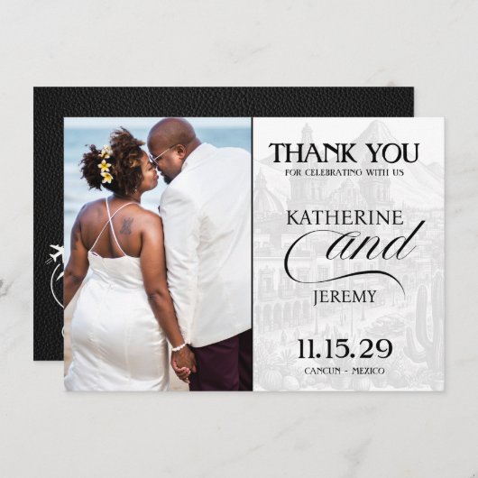 ブラックメキシコ旅券 サンキューカード (正面/裏面)