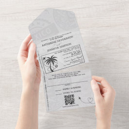 ブラックメキシコ結婚パスポート オールインワン招待状