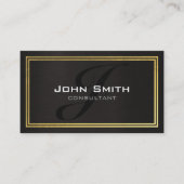 ブラックメグランジタルおよびゴールドフォイルのコンサルタ縁どント 名刺 (正面)