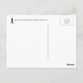 ブラックメスシルエット走ランナ絵を描ーズ ポストカード (裏面)