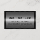 ブラックメタリックシルバーグレー鋼メタルルック#18 名刺 (裏面)