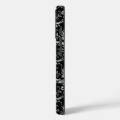 ブラックメタリックダマスク銀 Case-Mate iPhoneケース (裏面 / 左)