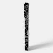 ブラックメタリックダマスク銀 Case-Mate iPhoneケース (裏面 / 左)