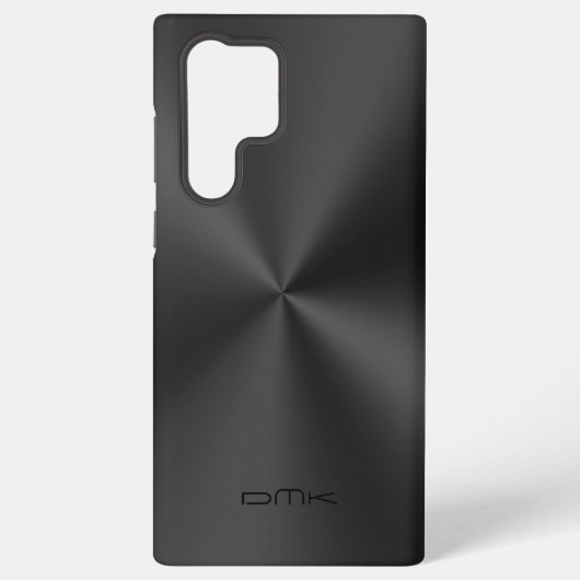 ブラックメタリックテクスチャステンレス鋼の外観 SAMSUNG GALAXYケース (裏面)