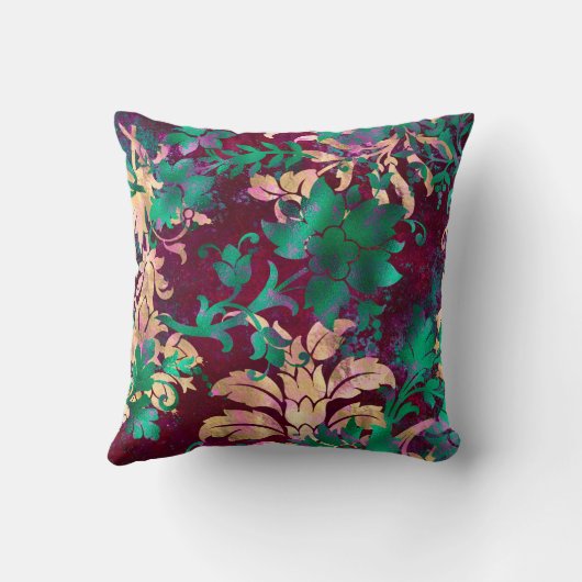 ブラックメタリックパームトロピカルパーム枕 クッション (裏面)