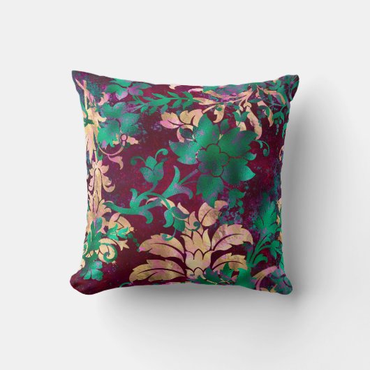 ブラックメタリックパームトロピカルパーム枕 クッション (正面)