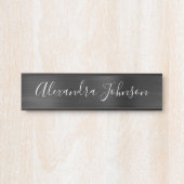 ブラックメタリックフォイルモダンビジエレガントネス サインプレート (正面)