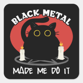 ブラックメタルおもしろい引用文 |サタン黒猫 スクエアシール