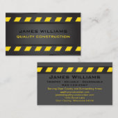 ブラックメタルイエローストライプ建築 名刺 (正面/裏面)