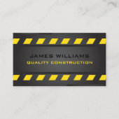 ブラックメタルイエローストライプ建築 名刺 (正面)