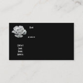 ブラックメタルエレガントシルバールックジュエリーフローラ 名刺 (裏面)
