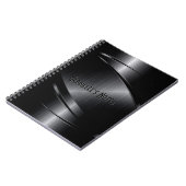 ブラックメタルデザインステンレス鋼の外観 ノートブック (左側)