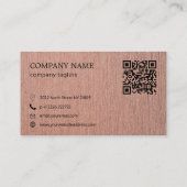 ブラックメタルバラ金ゴールド背景QRコード 名刺 (裏面)