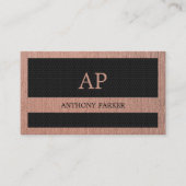 ブラックメタルバラ金ゴールド背景QRコード 名刺 (正面)