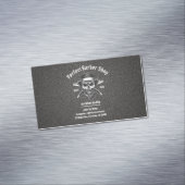 ブラックメタルヒゲモダン理容師サロン マグネット名刺 (インサイチュ)