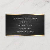 ブラックメタルフェイクテクスチエレガントャ 名刺 (裏面)