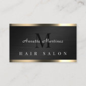 ブラックメタルフェイクテクスチエレガントャ 名刺 (正面)