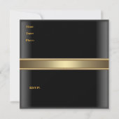 ブラックメタルブロンズ30th誕生日パーティーメンズ 招待状 (裏面)