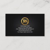 ブラックメタルプレートコラムタクシー運転手輸送 名刺 (裏面)