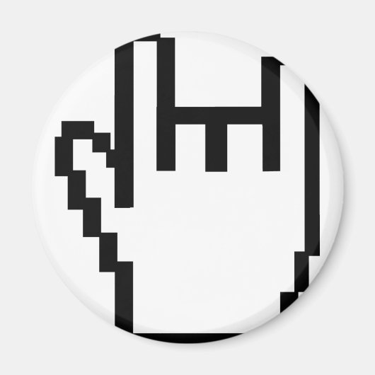 ブラックメタルヘッドアイコン マグネット (正面)