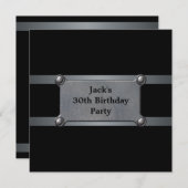 ブラックメタルマン30th誕生日パーティー 招待状 (正面/裏面)