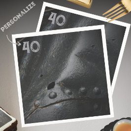 ブラックメタルミニマリストマンズパーティー スタンダードカクテルナプキン