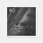 ブラックメタルミニマリストマンズパーティー スタンダードカクテルナプキン (正面)