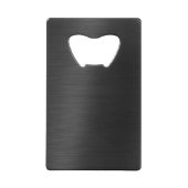 ブラックメタルモダンシンプルパーソナライズされた クレジットカード栓抜き (裏面)