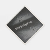 ブラックメタルロフトスタイルマンズパーティー スタンダードランチョンナプキン (角)