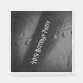 ブラックメタルロフトスタイルマンズパーティー スタンダードランチョンナプキン (正面)